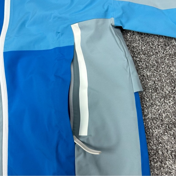 Adidas Terrex CT My Shelter Rain Ready Color Block Mens Jacket Blue Sz M H65694 - Picture 12 of 16